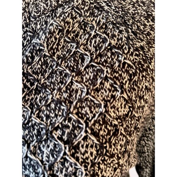 Lands’ End Women’s 1X Black White Marled Button-Front Cardigan - Picture 3 of 6